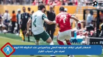 الأمطار تفرض إيقاف مواجهة الأهلي وبالميراس عند الدقيقة 60 اليوم – تعرف على أسباب القرار